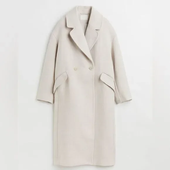 H&M Double-Breasted Oversized Coat - Picture 14 of 14